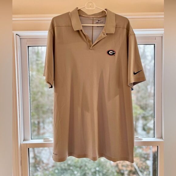 Men’s XL Georgia UGA Collegiate “G” Nike DryFit Golf Polo in Gray - Picture 1 of 7